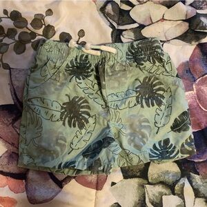Garanimals Baby Boy 18 Months Green & Gray Palm Leaf Shorts